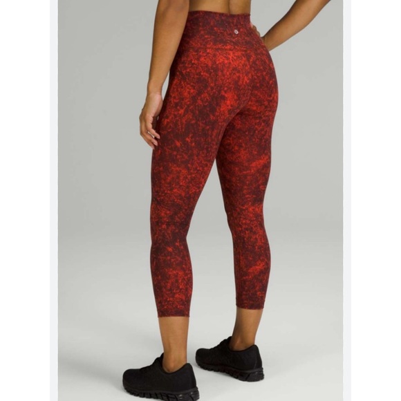 Lululemon wunder train high rise Women's Red/ black Leggings size 14 - Picture 2 of 10